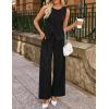 ZESICA Women’s Summer 2 Piece Suit Sets 2026 Sleeveless Blazer Vest Wide Leg Pants Business Casual Outfits Work Clothes(Black)