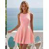 ZESICA Womens Summer Cocktail Party Mini Dress 2026 Spring Elegant Sleeveless Crewneck A-Line Short Date Night Prom Dresses(Pink)