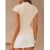 ZESICA Women’s 2026 Summer Cap Sleeve Blouse Mock Neck Business Casual Tops Spring Dressy Tunic Work Shirts(Apricot)