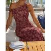 ZESICA Women’s Summer One Shoulder Floral Bodycon Midi Dress 2026 Ruched Elegant Wedding Cocktail Party Long Dresses(Wine)