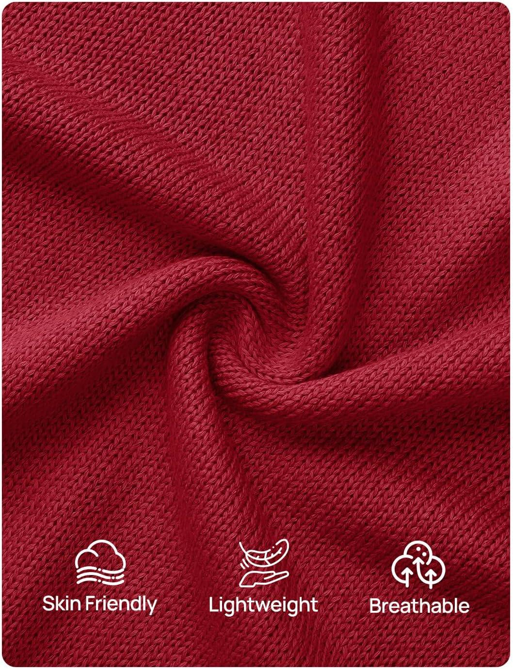 imageZESICA Summer Short Sleeve Sweater for Women 2026 Casual V Neck Oversized Sweater Vest Lightweight Knit Pullover TopsRed