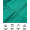 ZESICA Women’s 2026 Bohemian Summer Floral Print One Shoulder Sleeveless Smocked Ruffle Tiered Beach Long Midi Dress(Solidgreen)