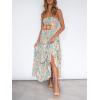 ZESICA Women’s Summer Boho Strapless Maxi Dress 2026 Casual Off Shoulder Smocked Flowy A Line Beach Holiday Long Dresses(Floral1)