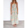 ZESICA Women’s Summer Boho Strapless Maxi Dress 2026 Casual Off Shoulder Smocked Flowy A Line Beach Holiday Long Dresses(Floral1)
