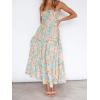 ZESICA Women’s Summer Boho Strapless Maxi Dress 2026 Casual Off Shoulder Smocked Flowy A Line Beach Holiday Long Dresses(Floral1)