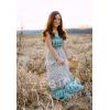 ZESICA Women’s Summer Boho Strapless Maxi Dress 2026 Casual Off Shoulder Smocked Flowy A Line Beach Holiday Long Dresses(Light Green)