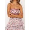 ZESICA Women’s Summer Boho Strapless Maxi Dress 2026 Casual Off Shoulder Smocked Flowy A Line Beach Holiday Long Dresses(Pink)