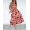 ZESICA Women’s Summer Boho Strapless Maxi Dress 2026 Casual Off Shoulder Smocked Flowy A Line Beach Holiday Long Dresses(Vintage Pink)
