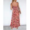 ZESICA Women’s Summer Boho Strapless Maxi Dress 2026 Casual Off Shoulder Smocked Flowy A Line Beach Holiday Long Dresses(Vintage Pink)