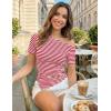 ZESICA Women’s Summer Off The Shoulder Going Out Tops 2026 Short Sleeve Asymmetrical Ruched Fitted Shirts Trendy Y2K Top(Red)