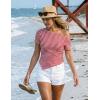 ZESICA Women’s Summer Off The Shoulder Going Out Tops 2026 Short Sleeve Asymmetrical Ruched Fitted Shirts Trendy Y2K Top(Red)
