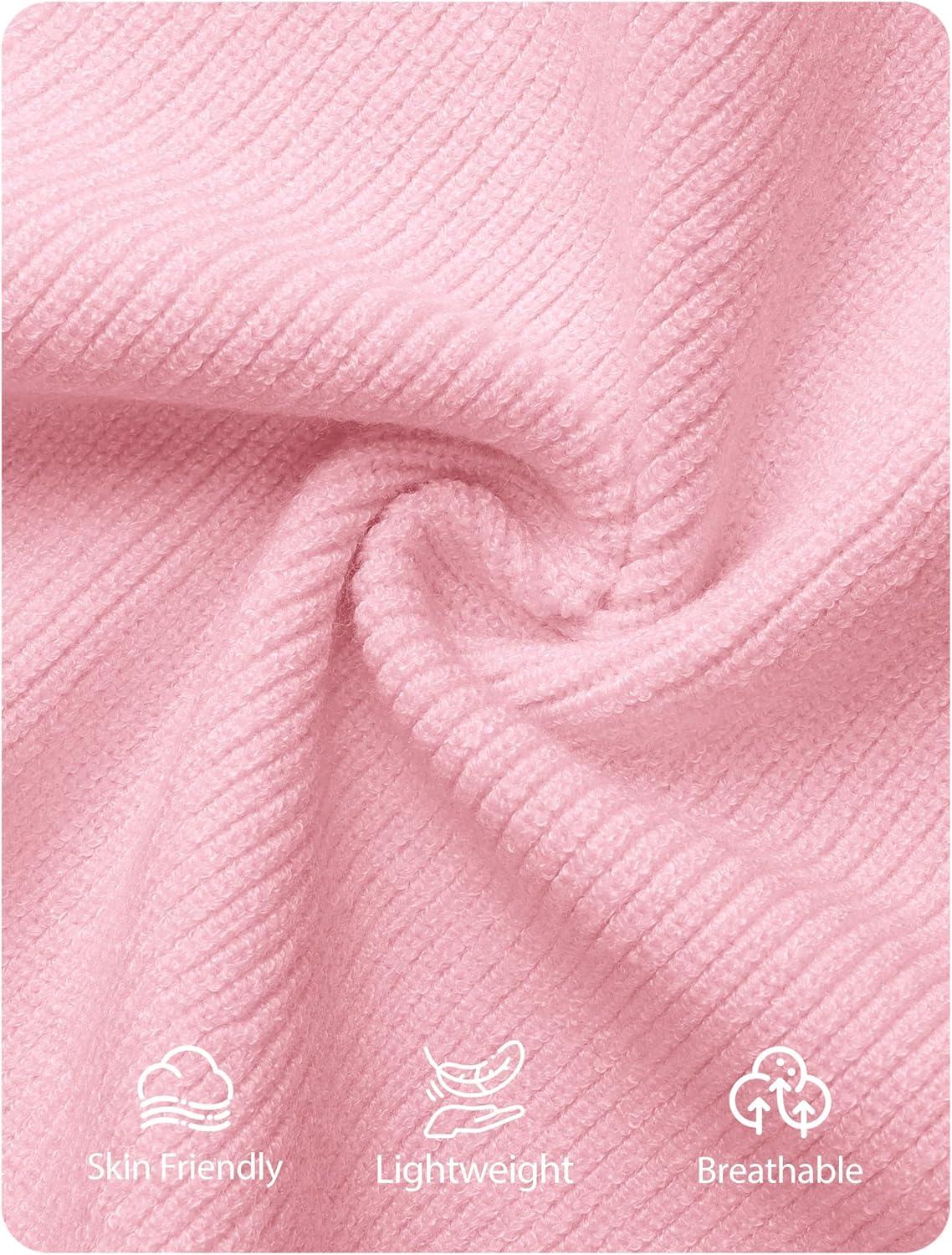imageZESICA Womens Summer Short Sleeve Knit Mini Dress 2026 Casual V Neck Button Front Business Work Sweater Short DressesPink