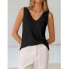 ZESICA Women’s Summer Crochet V Neck Tank Tops 2026 Sleeveless Knit Sweater Vest Going Out Beach Vacation Clothes(Black)
