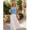 ZESICA Women’s Summer Crochet V Neck Tank Tops 2026 Sleeveless Knit Sweater Vest Going Out Beach Vacation Clothes(Blue)