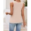 ZESICA Womens Summer Sleeveless Knit Vest Tops 2026 Casual V Neck Wool Blend Sweaters Going Out Tank Top Trendy Outfits(Apricot)