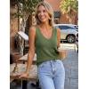 ZESICA Womens Summer Sleeveless Knit Vest Tops 2026 Casual V Neck Wool Blend Sweaters Going Out Tank Top Trendy Outfits(Green)