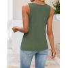 ZESICA Womens Summer Sleeveless Knit Vest Tops 2026 Casual V Neck Wool Blend Sweaters Going Out Tank Top Trendy Outfits(Green)