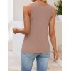 ZESICA Womens Summer Sleeveless Knit Vest Tops 2026 Casual V Neck Wool Blend Sweaters Going Out Tank Top Trendy Outfits(Rosebrown)