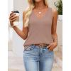 ZESICA Womens Summer Sleeveless Knit Vest Tops 2026 Casual V Neck Wool Blend Sweaters Going Out Tank Top Trendy Outfits(Rosebrown)