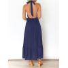 ZESICA Women’s 2026 Summer Crossover Halter Neck Sleeveless Plaid Cut Out Backless Flowy A Line Maxi Dress(Royalblue)