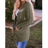 ZESICA Women’s Cardigan Sweaters 2026 Spring Button Down Open Front Cable Knit Casual Trendy Clothing Outerwear(Armygreen)