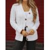 ZESICA Women’s Cardigan Sweaters 2026 Spring Button Down Open Front Cable Knit Casual Trendy Clothing Outerwear(Beige)