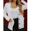 ZESICA Women’s Cardigan Sweaters 2026 Spring Button Down Open Front Cable Knit Casual Trendy Clothing Outerwear(Beige)