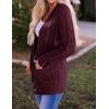 ZESICA Women’s Cardigan Sweaters 2026 Spring Button Down Open Front Cable Knit Casual Trendy Clothing Outerwear(Burgundy)