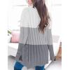 ZESICA Women’s Cardigan Sweaters 2026 Spring Button Down Open Front Cable Knit Casual Trendy Clothing Outerwear(Middlegrey)