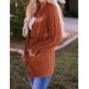 ZESICA Women’s Cardigan Sweaters 2026 Spring Button Down Open Front Cable Knit Casual Trendy Clothing Outerwear(Rust)