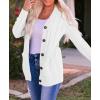 ZESICA Women’s Cardigan Sweaters 2026 Spring Button Down Open Front Cable Knit Casual Trendy Clothing Outerwear(White)
