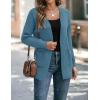 ZESICA Women’s Spring Winter Long Sleeves Open Front Leopard Print Knitted Sweater Cardigan Coat Outwear(Dustyblue)