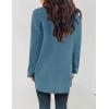 ZESICA Women’s Spring Winter Long Sleeves Open Front Leopard Print Knitted Sweater Cardigan Coat Outwear(Dustyblue)