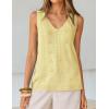 ZESICA Women’s Summer Crochet V Neck Tank Tops 2026 Sleeveless Knit Sweater Vest Going Out Beach Vacation Clothes(Yellow)