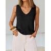 ZESICA Women’s Summer Crochet Sleeveless V Neck Vest Tops 2026 Casual Lightweight Knit Sweaters Fashion Vacation Clothes(Black)