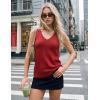 ZESICA Women’s Summer Crochet Sleeveless V Neck Vest Tops 2026 Casual Lightweight Knit Sweaters Fashion Vacation Clothes(Red)