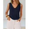 ZESICA Women’s Summer Crochet Sleeveless V Neck Vest Tops 2026 Casual Lightweight Knit Sweaters Fashion Vacation Clothes(Navyblue)