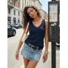 ZESICA Women’s Summer Crochet Sleeveless V Neck Vest Tops 2026 Casual Lightweight Knit Sweaters Fashion Vacation Clothes(Navyblue)
