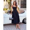 ZESICA Women’s Summer Sleeveless Midi Dress 2026 Square Neck Wedding Guest Beach Casual Flowy Long Dresses with Pockets(Black)