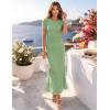 ZESICA Women’s Summer Floral Bodycon Long Dress Ruched Mesh Beach Vacation Formal Cocktail Party Wedding Guest Maxi Dresses(Sage)