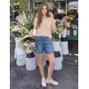 ZESICA Women’s Summer Wool Blend Short Sleeve Sweater Top 2026 Business Casual Lightweight Trendy Tank Tops(Apricot)