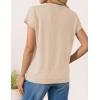 ZESICA Women’s Summer Wool Blend Short Sleeve Sweater Top 2026 Business Casual Lightweight Trendy Tank Tops(Apricot)