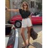 ZESICA Women’s Summer Wool Blend Short Sleeve Sweater Top 2026 Business Casual Lightweight Trendy Tank Tops(Black)