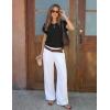 ZESICA Women’s Summer Wool Blend Short Sleeve Sweater Top 2026 Business Casual Lightweight Trendy Tank Tops(Black)