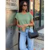 ZESICA Women’s Summer Wool Blend Short Sleeve Sweater Top 2026 Business Casual Lightweight Trendy Tank Tops(Light Green)