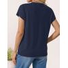 ZESICA Women’s Summer Wool Blend Short Sleeve Sweater Top 2026 Business Casual Lightweight Trendy Tank Tops(Navy)
