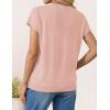 ZESICA Women’s Summer Wool Blend Short Sleeve Sweater Top 2026 Business Casual Lightweight Trendy Tank Tops(Pink)