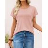 ZESICA Women’s Summer Wool Blend Short Sleeve Sweater Top 2026 Business Casual Lightweight Trendy Tank Tops(Pink)