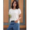 ZESICA Women’s Summer Wool Blend Short Sleeve Sweater Top 2026 Business Casual Lightweight Trendy Tank Tops(White)