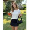 ZESICA Women’s Summer Wool Blend Short Sleeve Sweater Top 2026 Business Casual Lightweight Trendy Tank Tops(White)